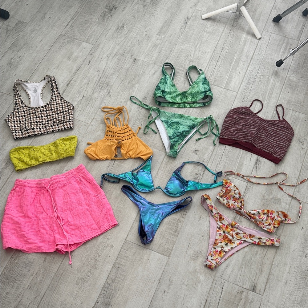 BUNDLE of bulk items - bikinis, crop tops, shorts